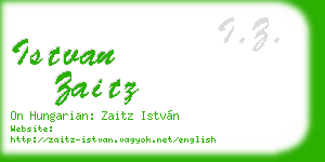 istvan zaitz business card